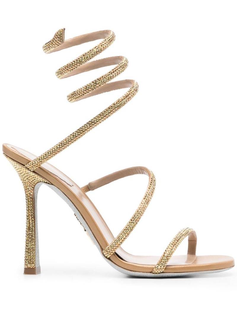 René Caovilla Cleo crystal-embellished sandals - Gold von René Caovilla