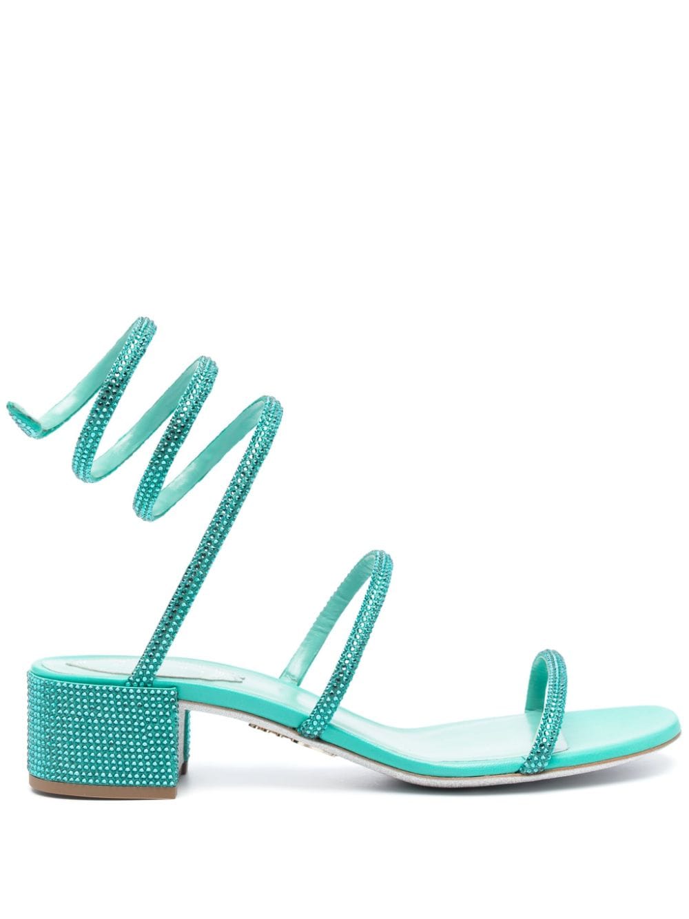 René Caovilla Cleo crystal-embellished sandals - Green von René Caovilla