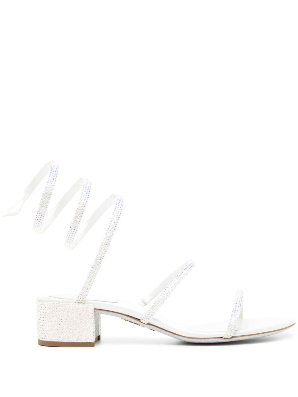 René Caovilla Cleo embellished leather sandals - White von René Caovilla