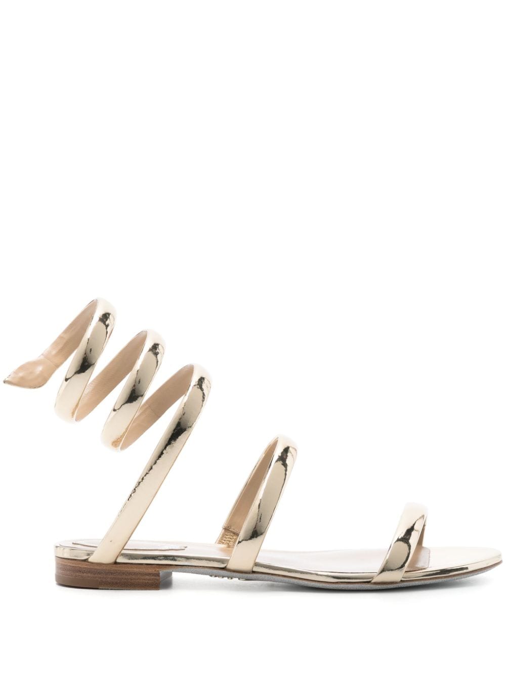 René Caovilla Cleo mirrored sandals - Gold von René Caovilla