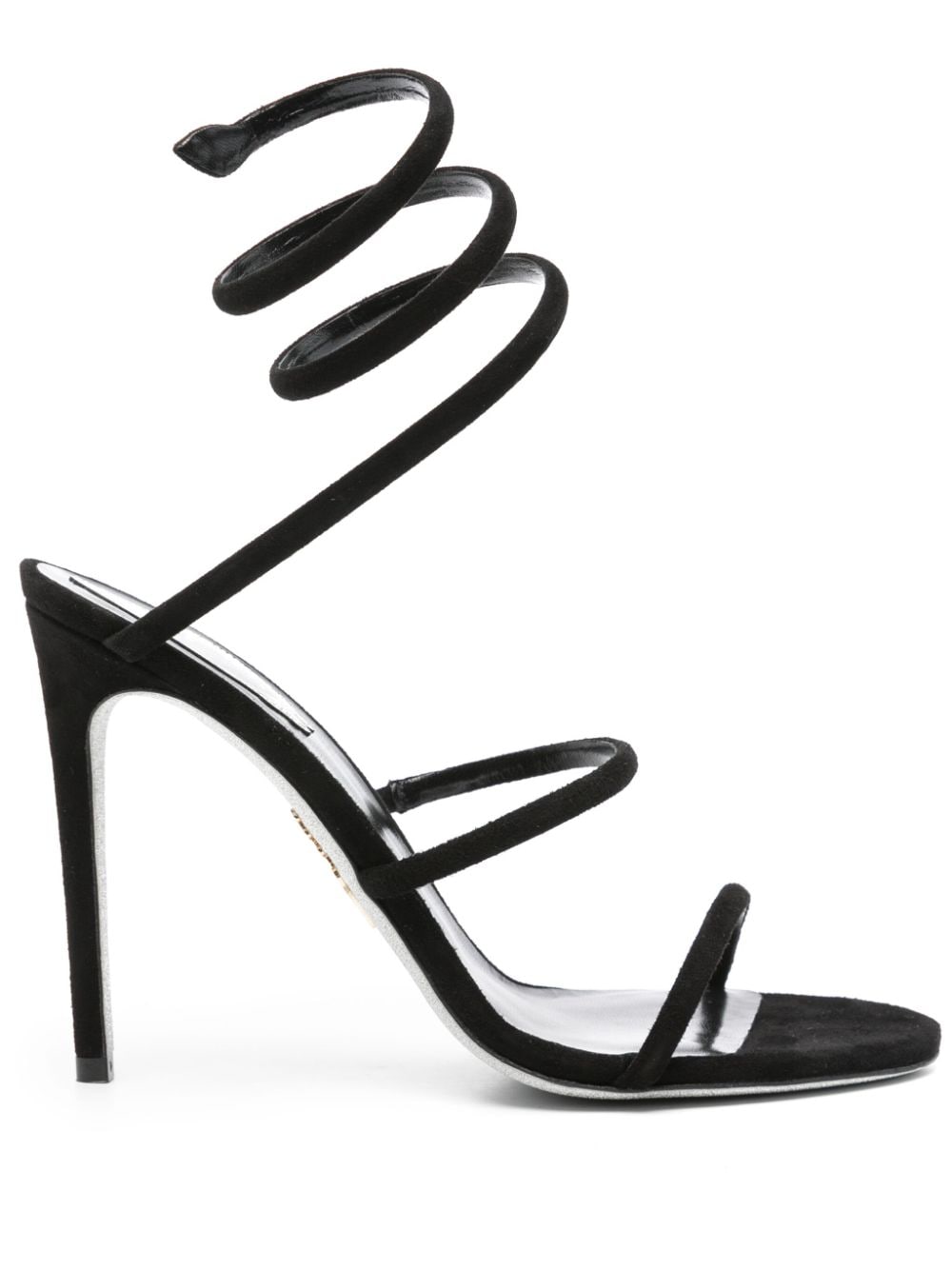 René Caovilla Cleopatra 105mm suede sandals - Black von René Caovilla