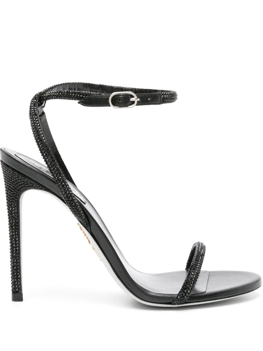 René Caovilla Ellabrita 105mm crystal sandals - Black von René Caovilla