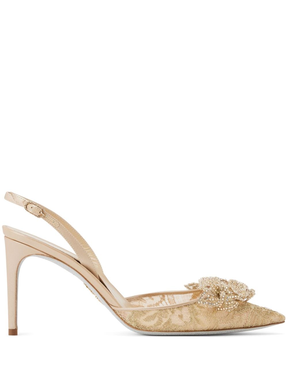 René Caovilla Floriane 80mm lace pumps - Neutrals von René Caovilla