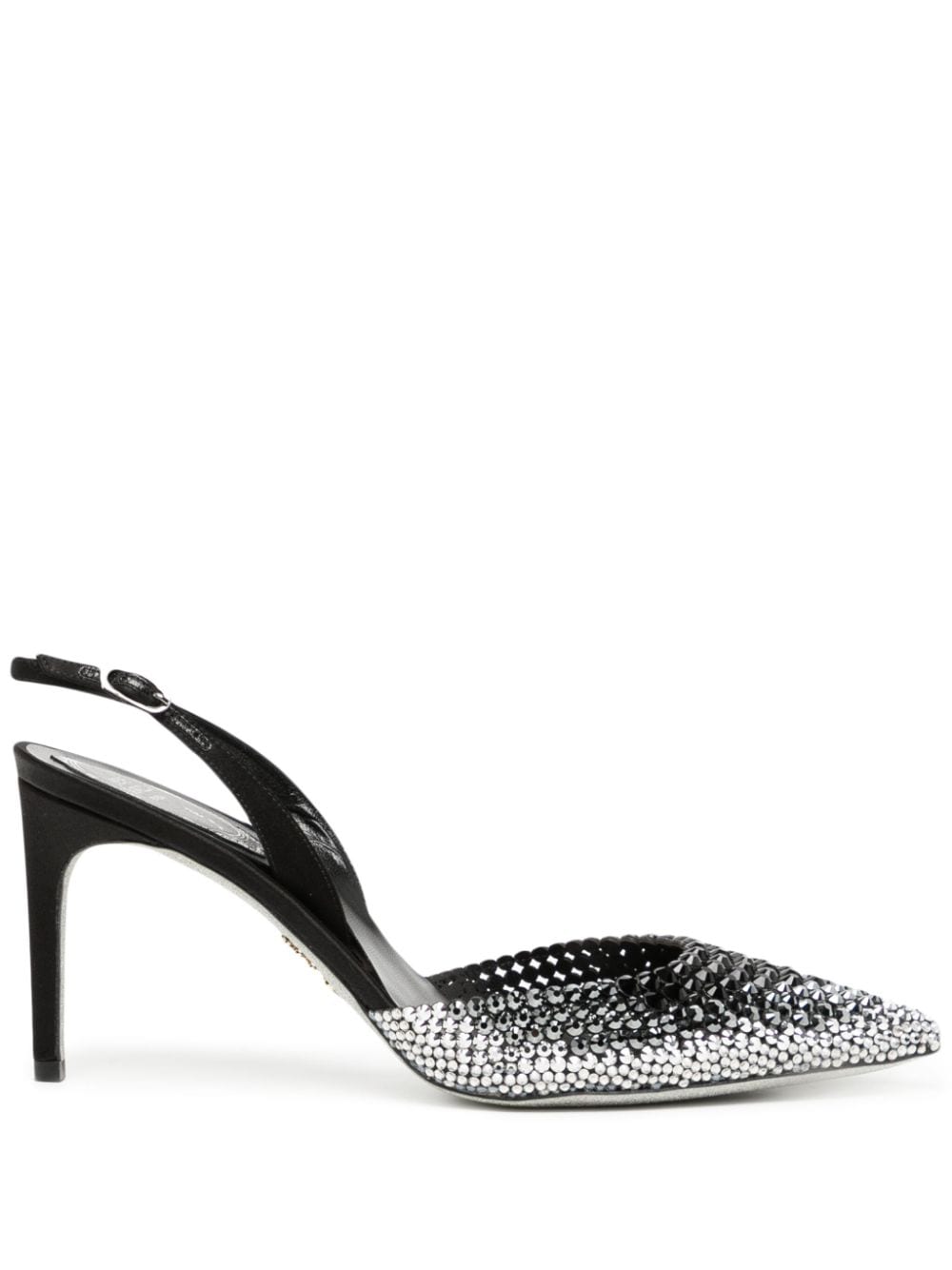 René Caovilla Jackie 70mm crystal-embellished pumps - Black von René Caovilla