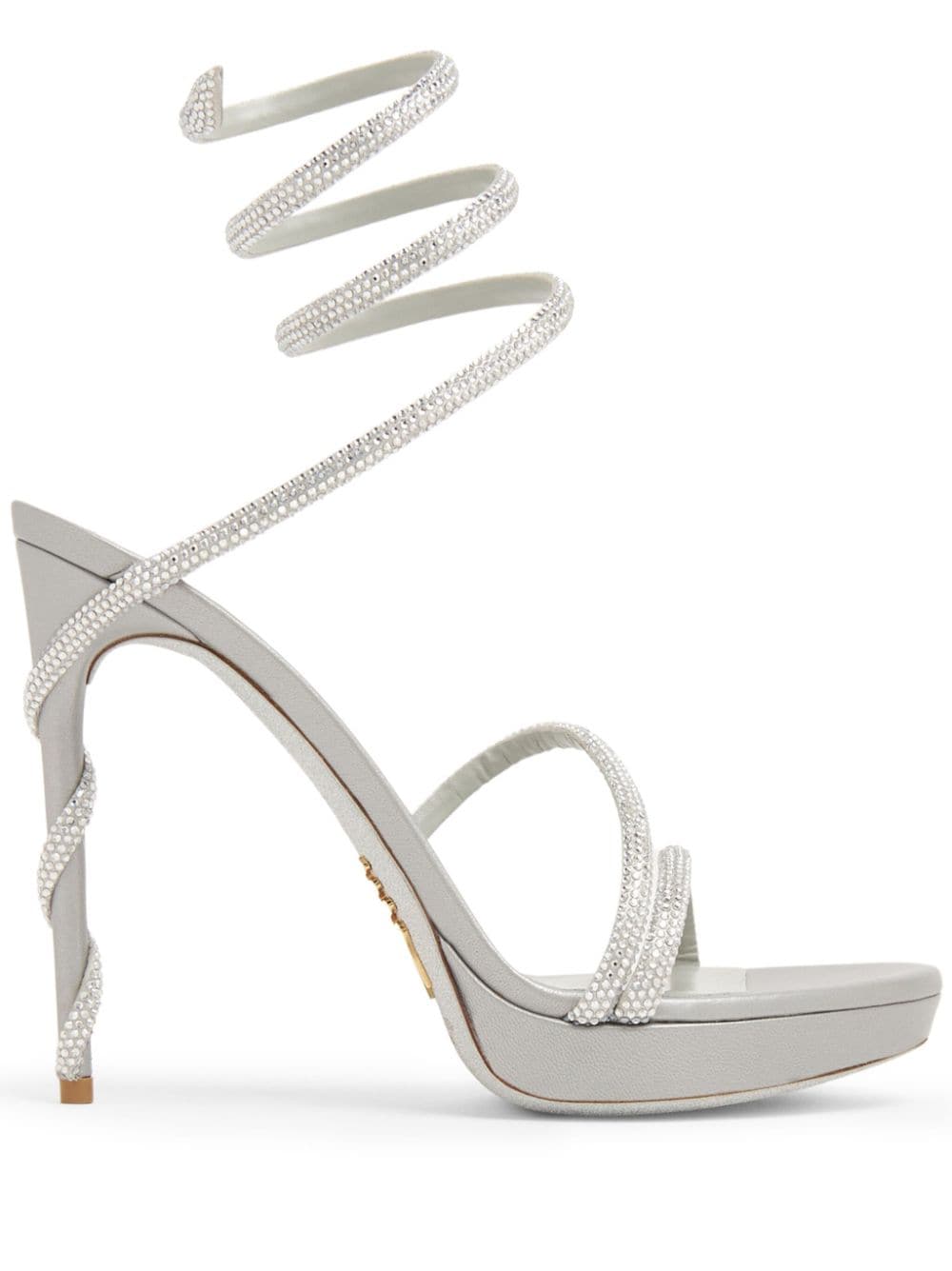 René Caovilla Margot crystal 120mm platform sandals - Silver von René Caovilla