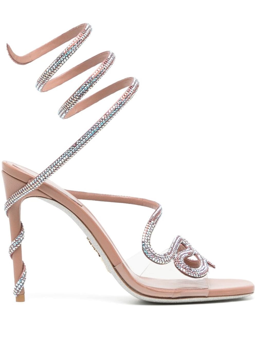 René Caovilla Morgana 100mm rhinestone-embellished sandals - Pink von René Caovilla