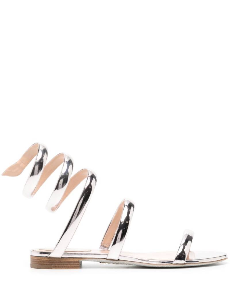 René Caovilla Serpente metallic-finish sandals - Silver von René Caovilla