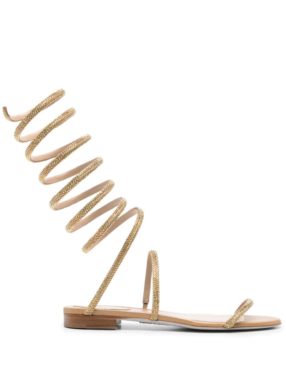 René Caovilla Supercleo leather sandals - Gold von René Caovilla