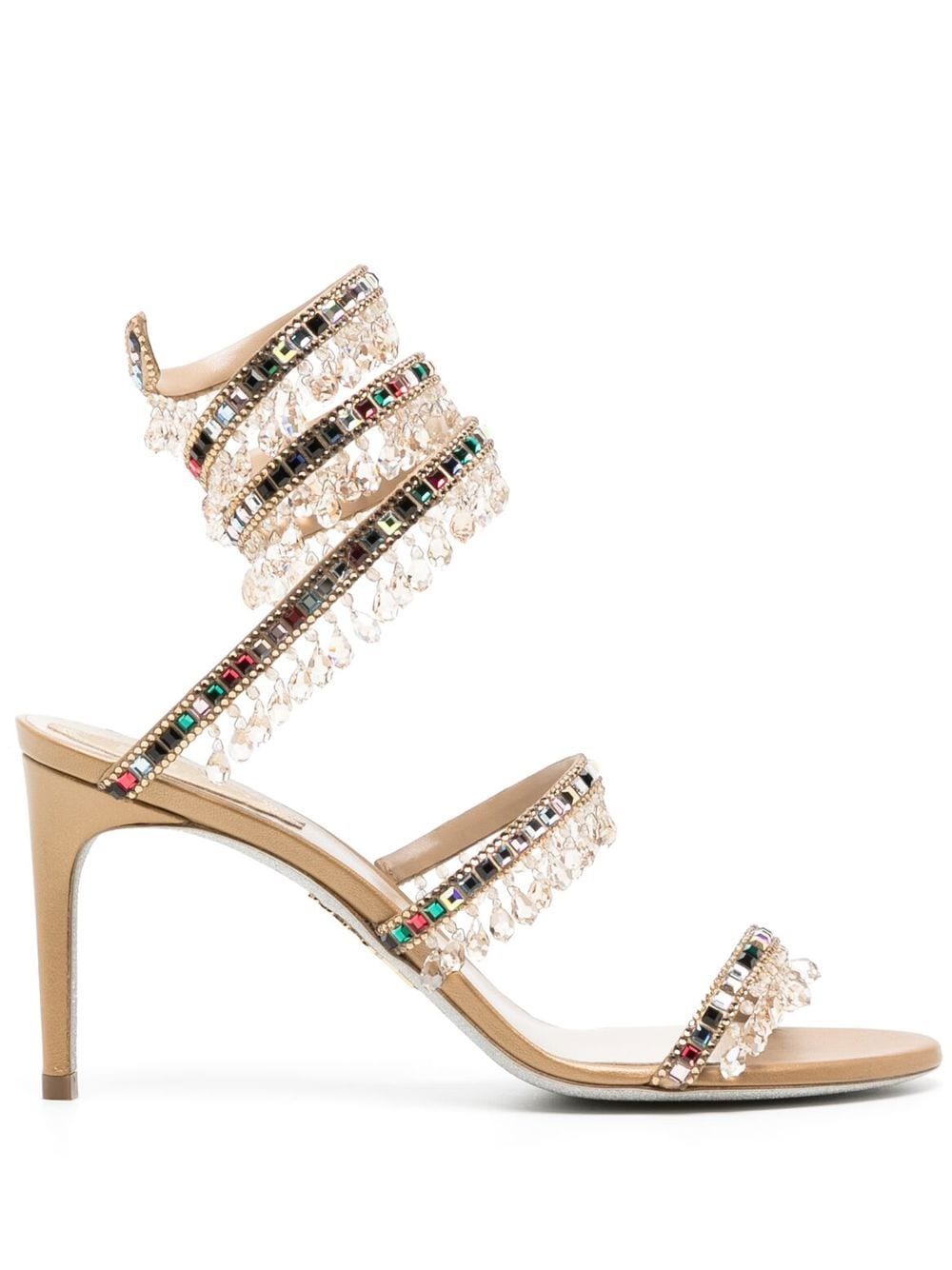 René Caovilla crystal beaded embellished sandals - Yellow von René Caovilla