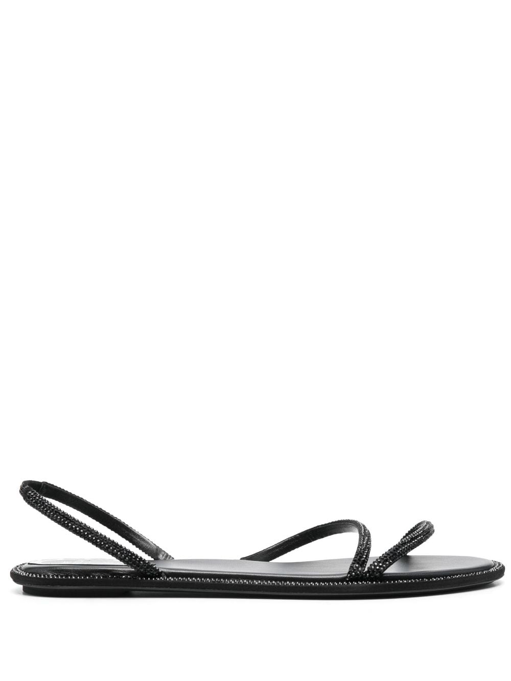 René Caovilla crystal-embellished slingback sandals - Black von René Caovilla