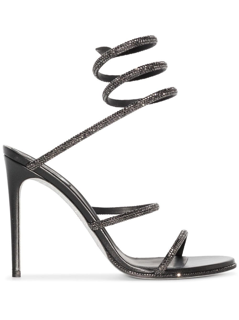 René Caovilla crystal-embellished strap-detail sandals - Black von René Caovilla