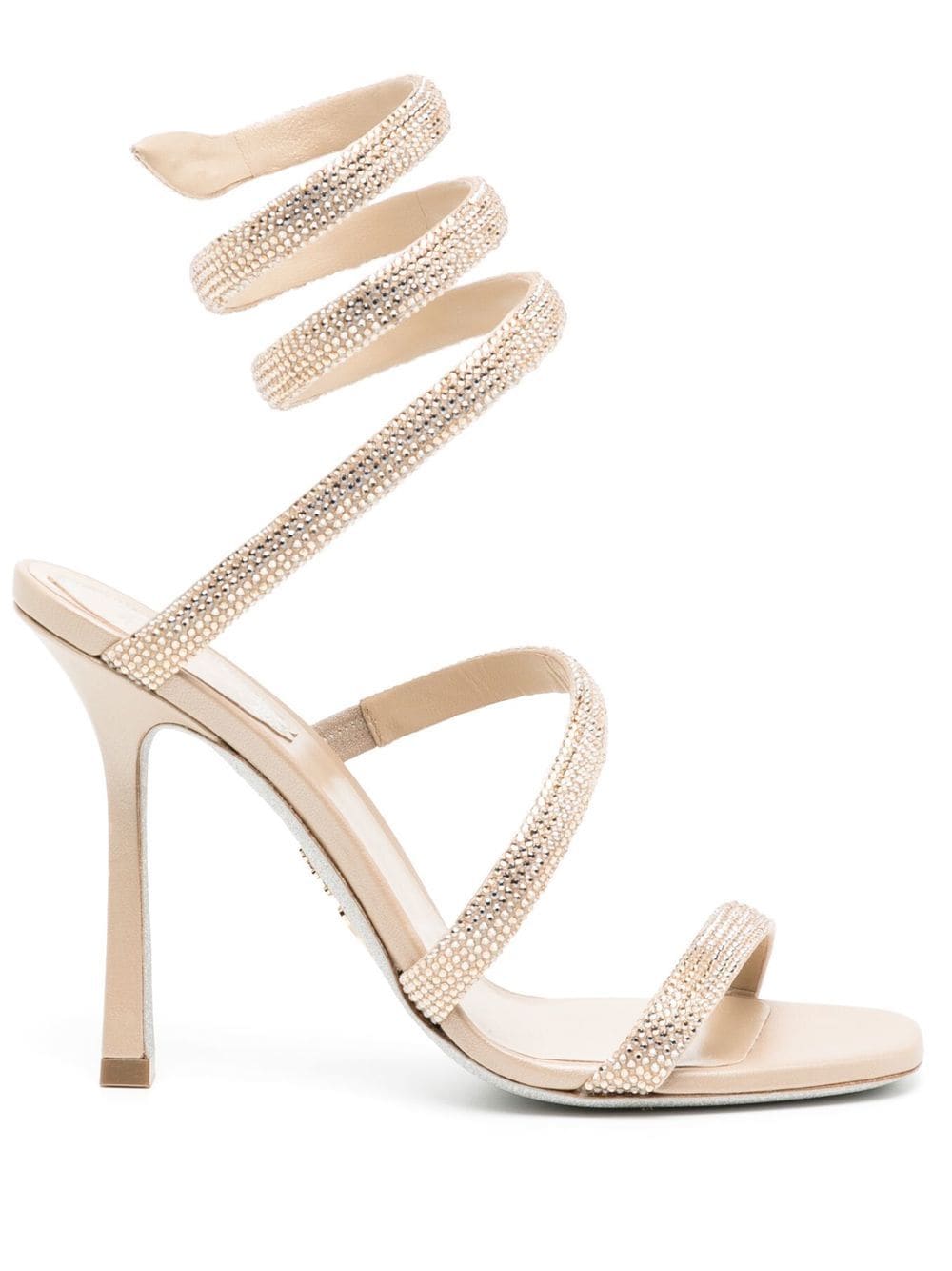 René Caovilla crystal-embellished wraparound sandals - Gold von René Caovilla