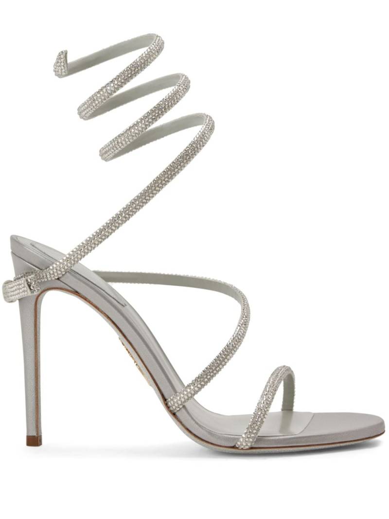 René Caovilla crystal-embellished wraparound sandals - Silver von René Caovilla