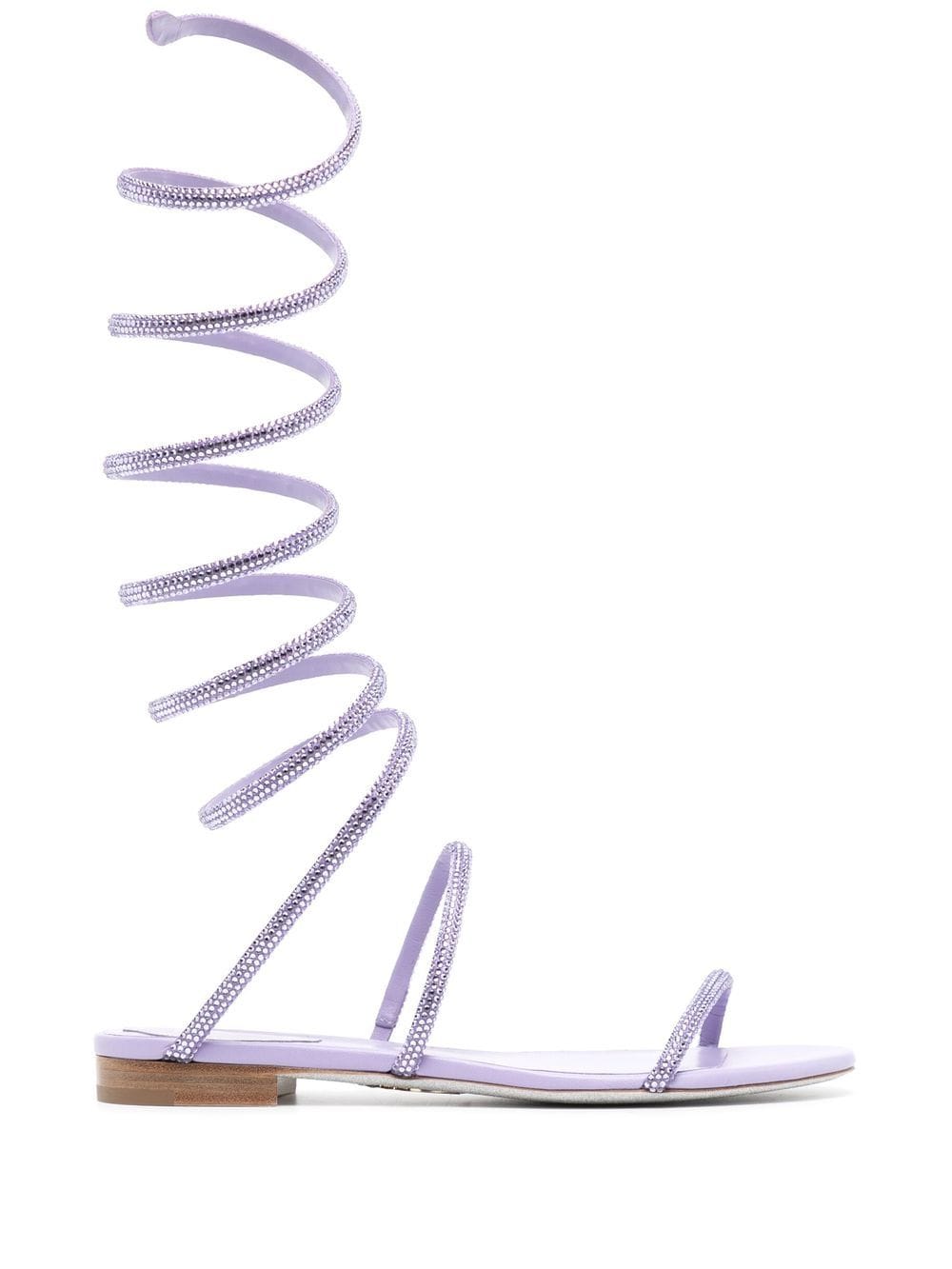 René Caovilla crystal wrap-strap sandals - Purple von René Caovilla