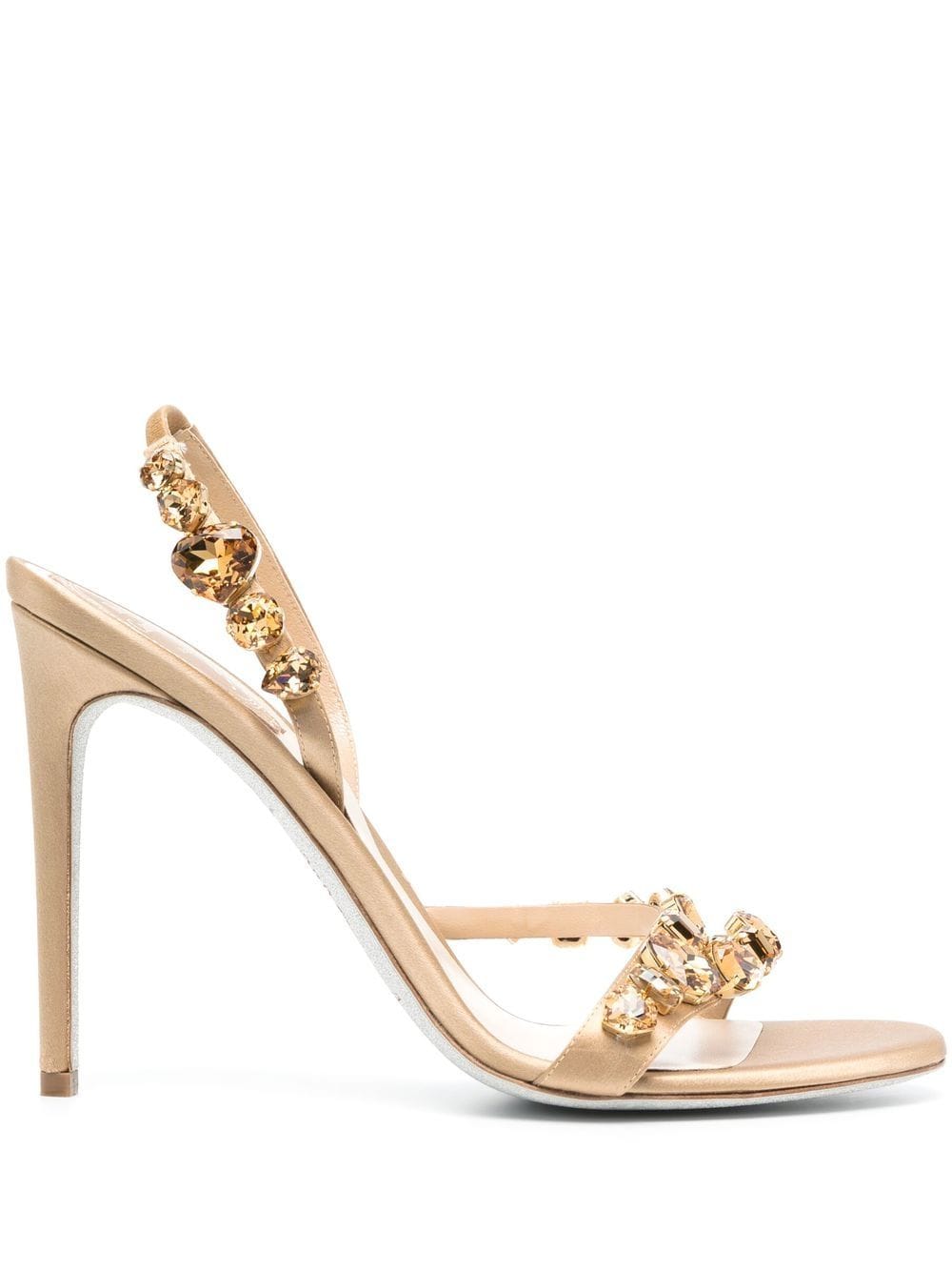 René Caovilla embellished 105mm slingback sandals - Gold von René Caovilla