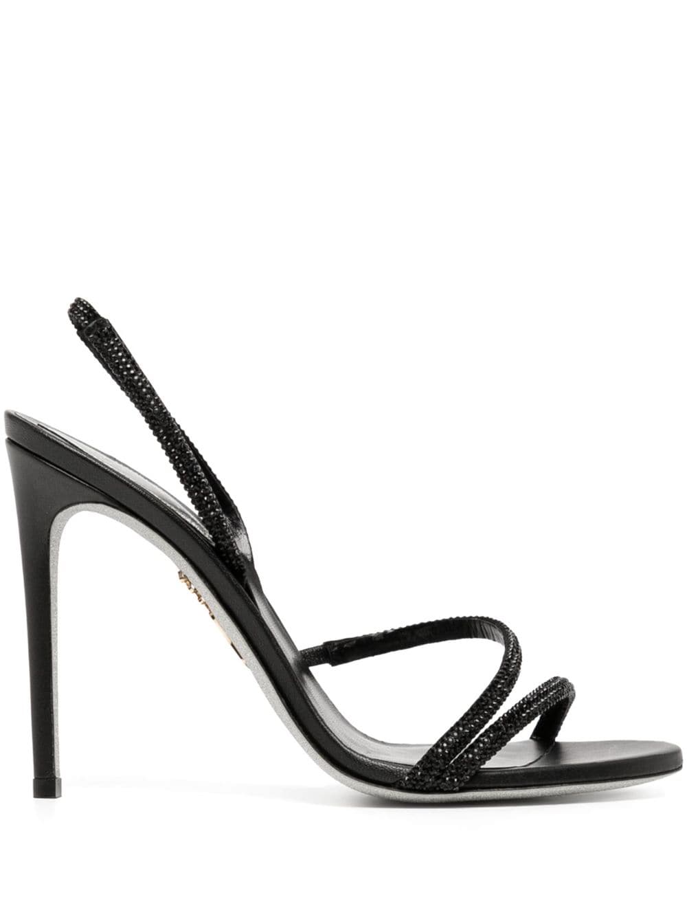 René Caovilla open-toe crystal-embellished sandals - Black von René Caovilla