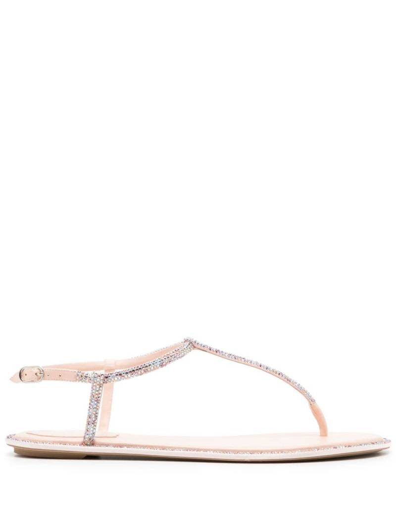 René Caovilla rhinestone-embellished leather sandals - Pink von René Caovilla