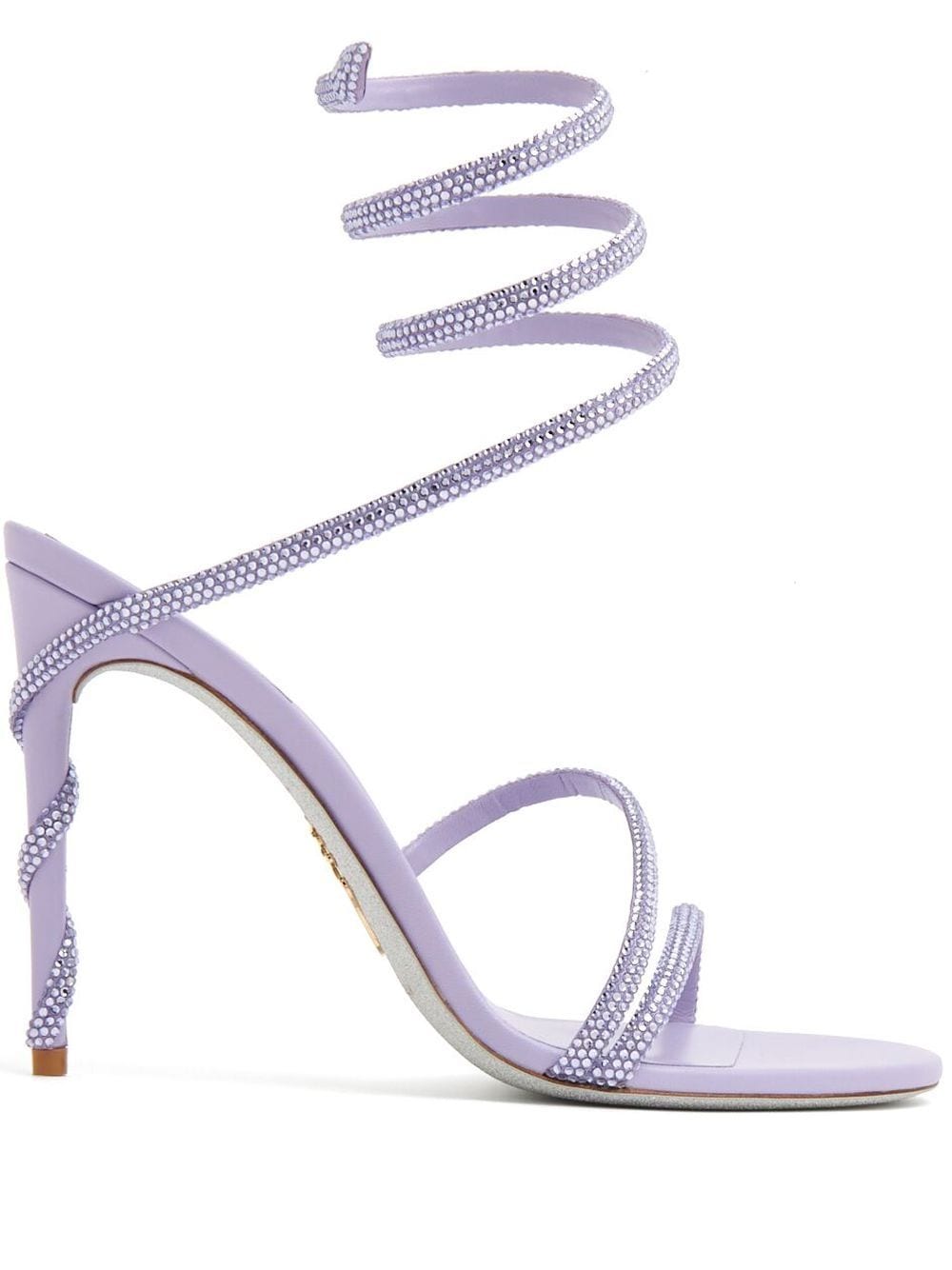 René Caovilla spiral-design heeled sandals - Purple von René Caovilla