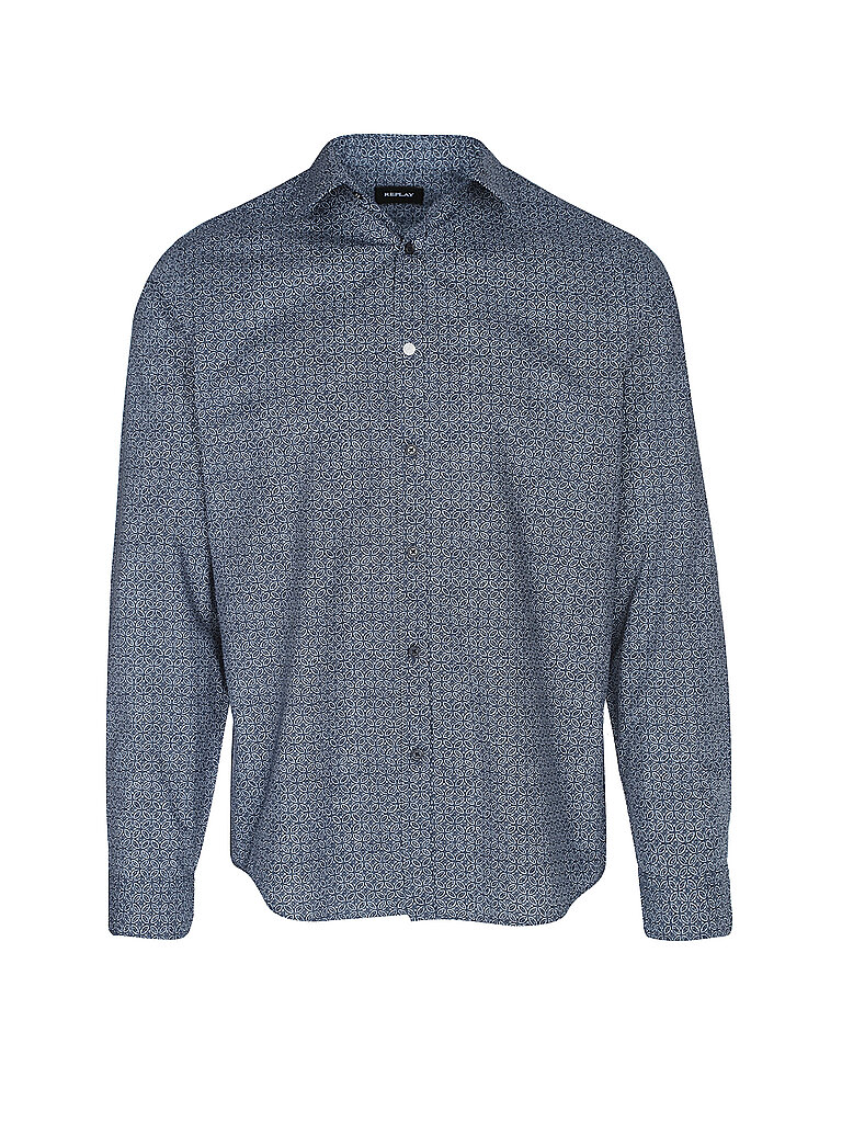 REPLAY Hemd Slim Fit  blau | L von Replay