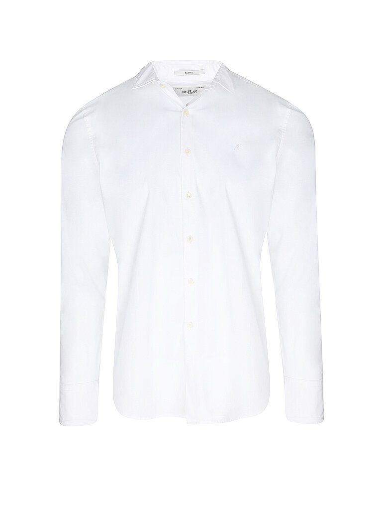 REPLAY Hemd Slim Fit weiss | XL REPLAY Hemd Slim Fit weiss | XL von Replay