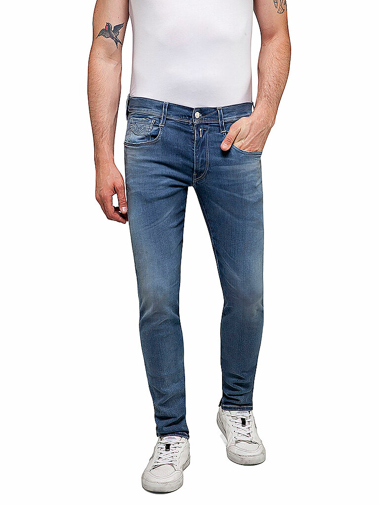 REPLAY Jeans Slim Fit Anbass Hyperflex Bio hellblau | 30/L34 von Replay