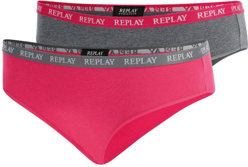 Replay Bikinislip »LADY SLIP Style 1 T/C 2pcs waterfall pack«, (Packung, 2er-), mit Logoschriftzug von Replay