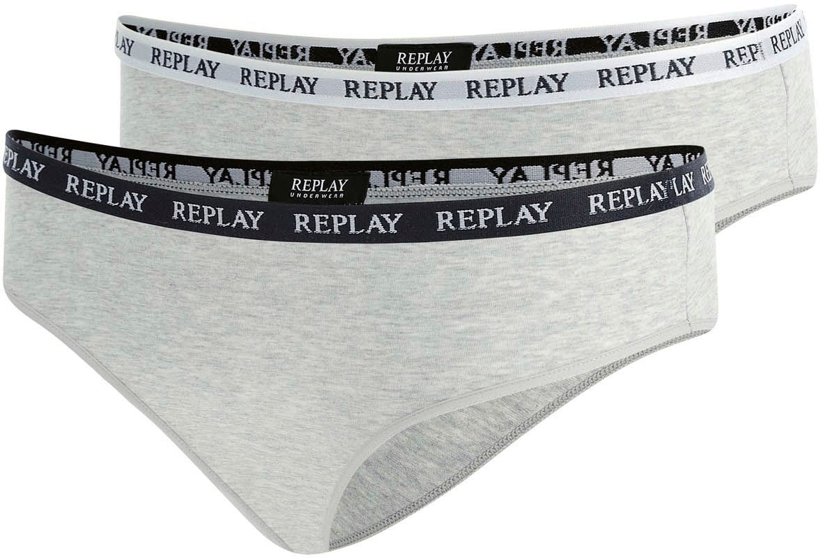 Replay Bikinislip »LADY SLIP Style 1 T/C 2pcs waterfall pack«, (Packung, 2er-Pack), mit Logoschriftzug von Replay