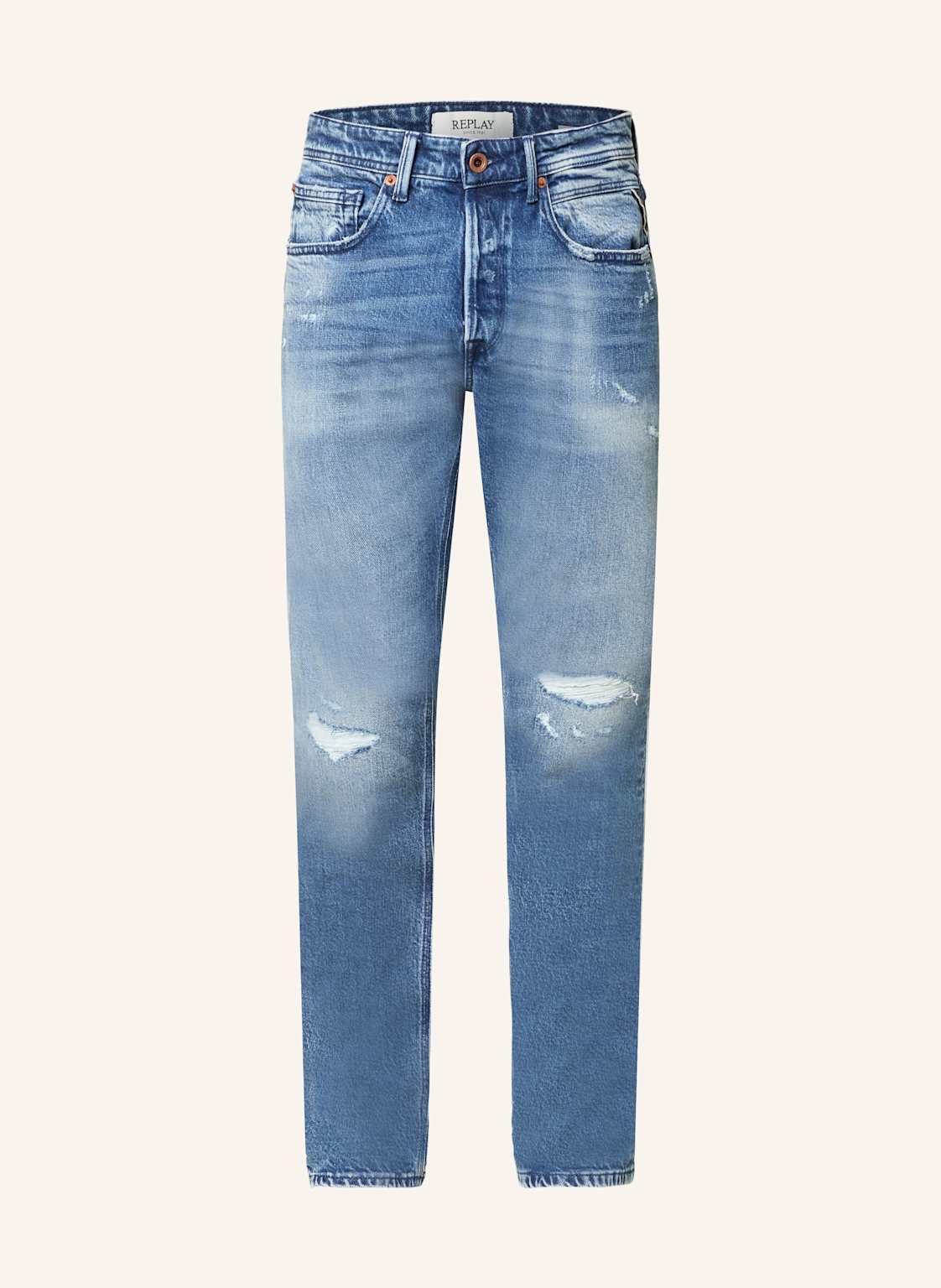 Replay Destroyed Jeans Willbi Regular Slim Fit blau von Replay