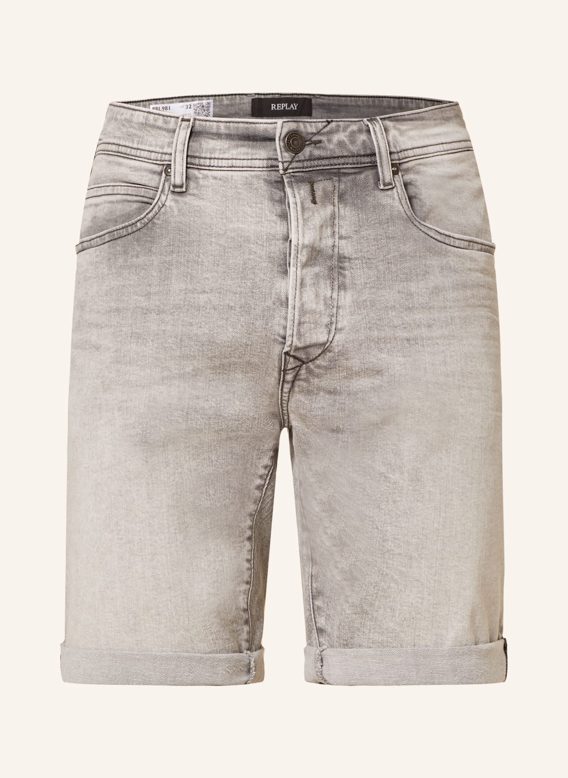 Replay Jeansshorts 573 Tapered Fit grau von Replay