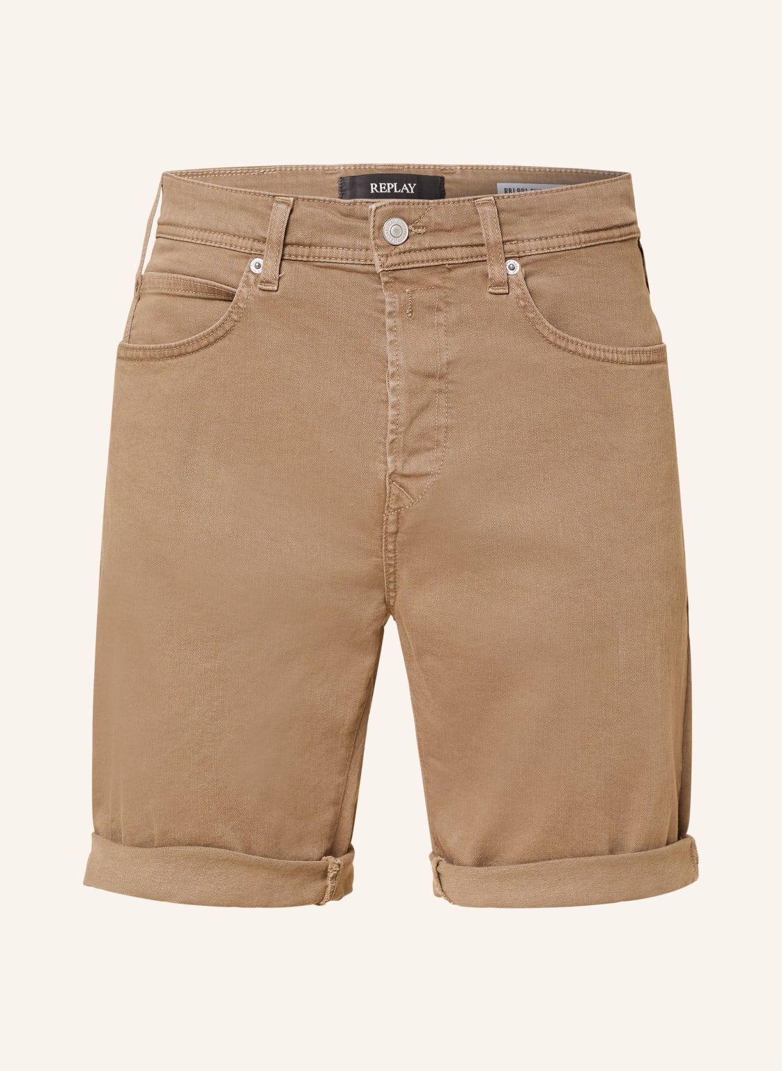 Replay Jeansshorts Tapered Fit beige von Replay