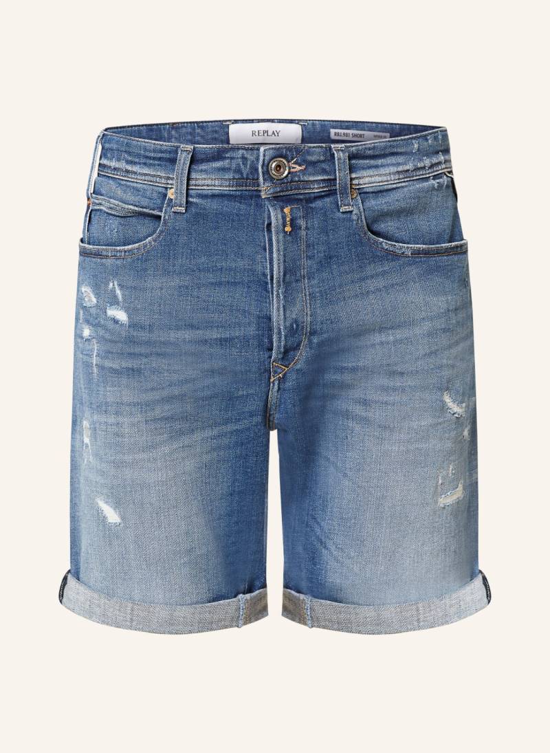 Replay Jeansshorts Tapered Fit blau von Replay