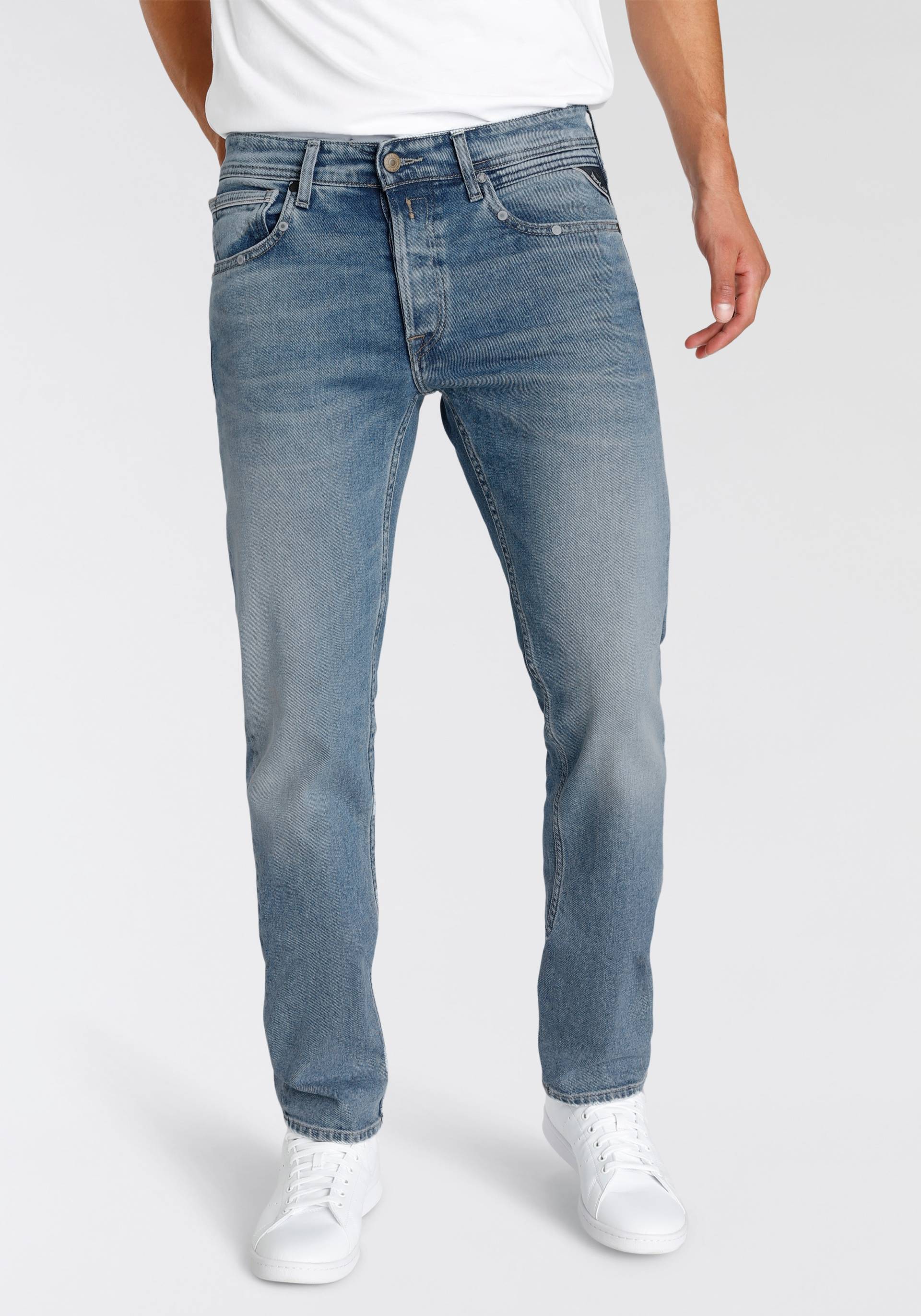 Replay Straight-Jeans »GROVER«, in vielen verschiedenen Waschungen, mit Stretch