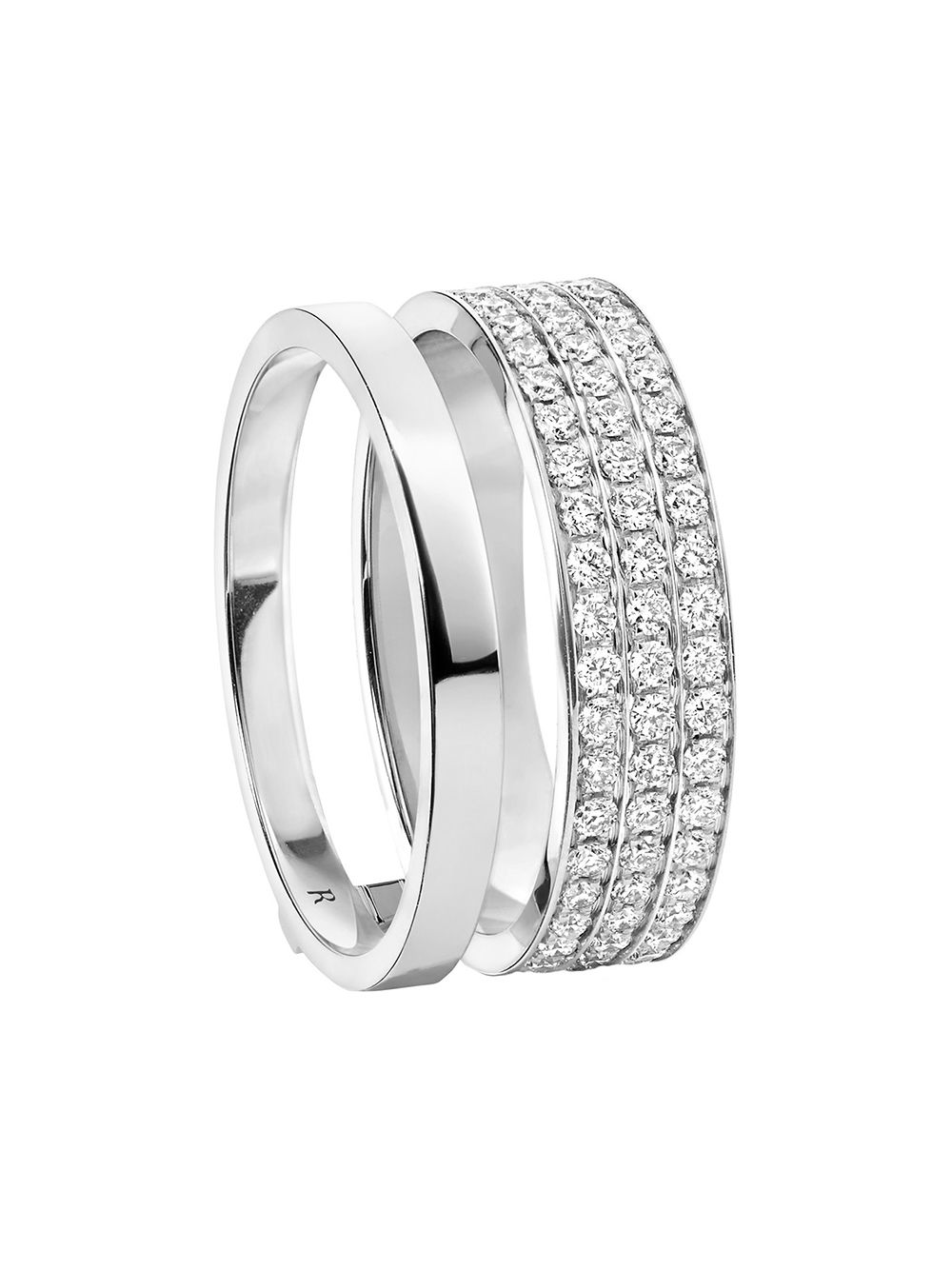 Repossi 18kt white gold Berbere Module diamond ring - Silver von Repossi