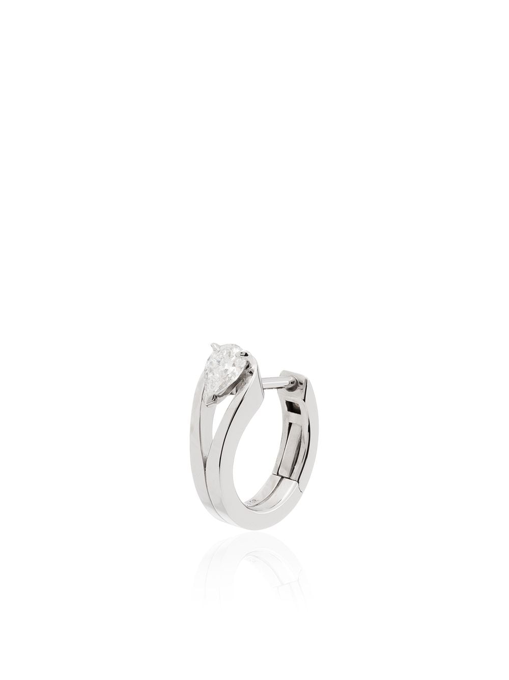 Repossi 18kt white gold mini diamond hoops - Silver von Repossi