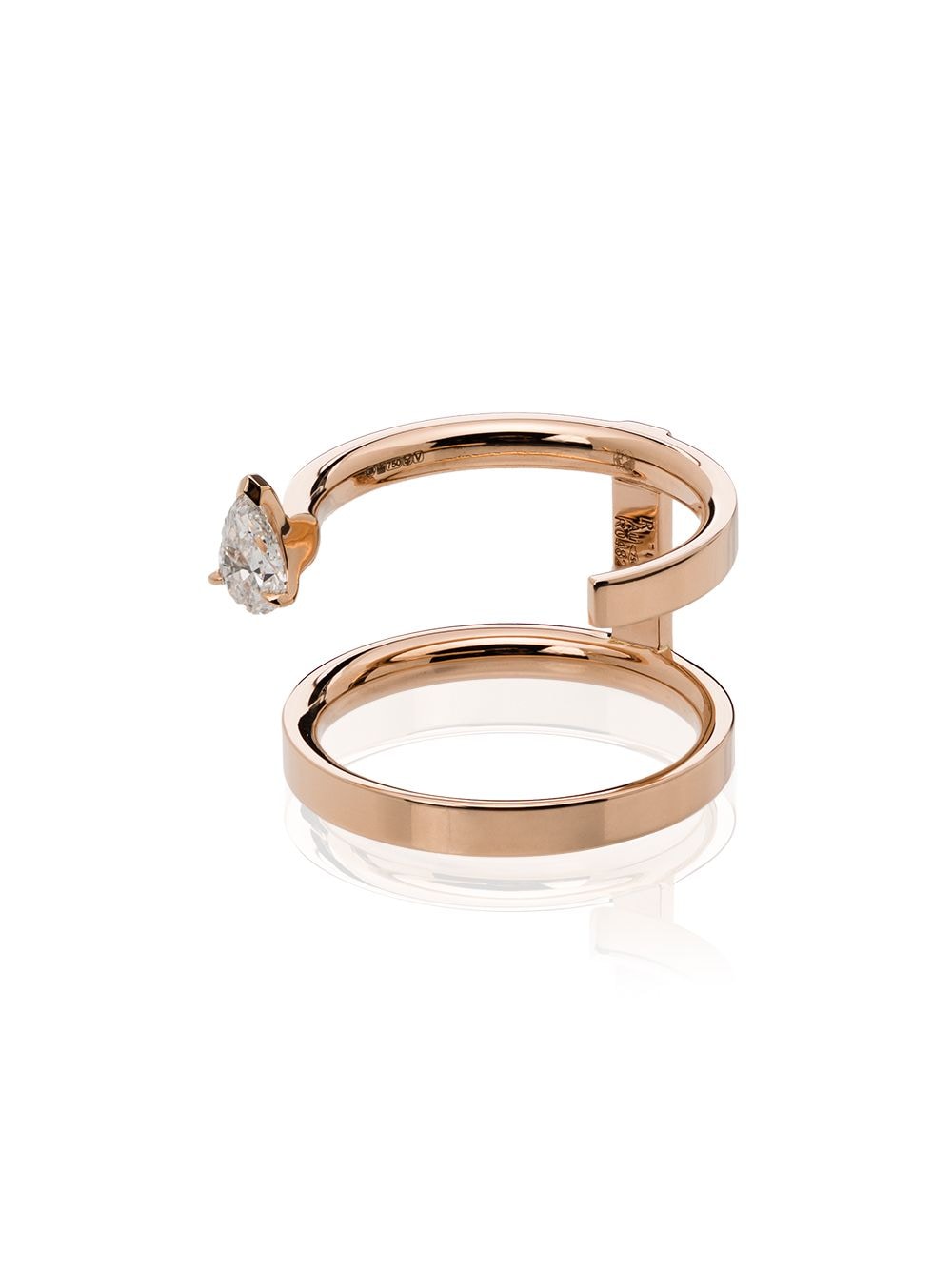 Repossi Serti Sur Vide 18kt rose gold diamond ring - Pink von Repossi