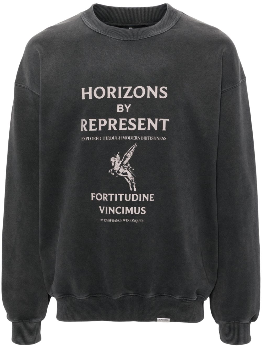 Represent Horizons cotton sweatshirt - Black von Represent