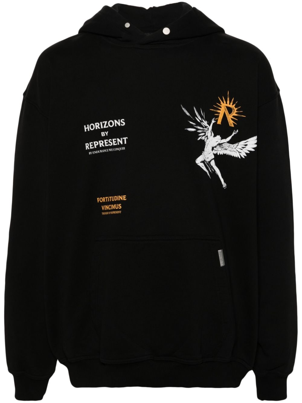 Represent Icarus cotton hoodie - Black von Represent