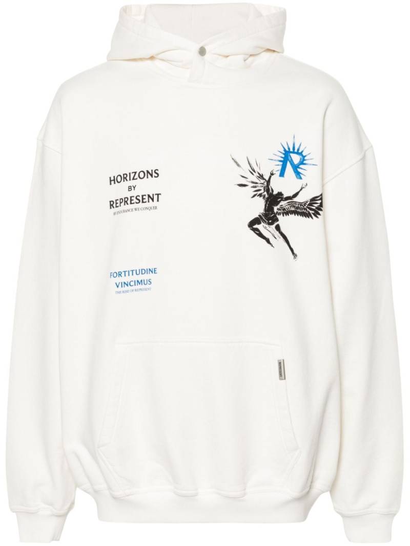 Represent Icarus cotton hoodie - White von Represent