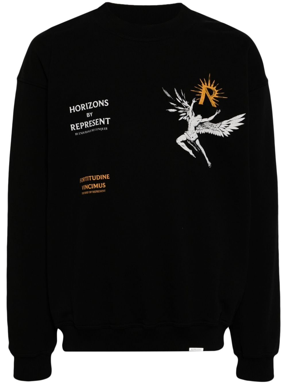 Represent Icarus cotton sweatshirt - Black von Represent