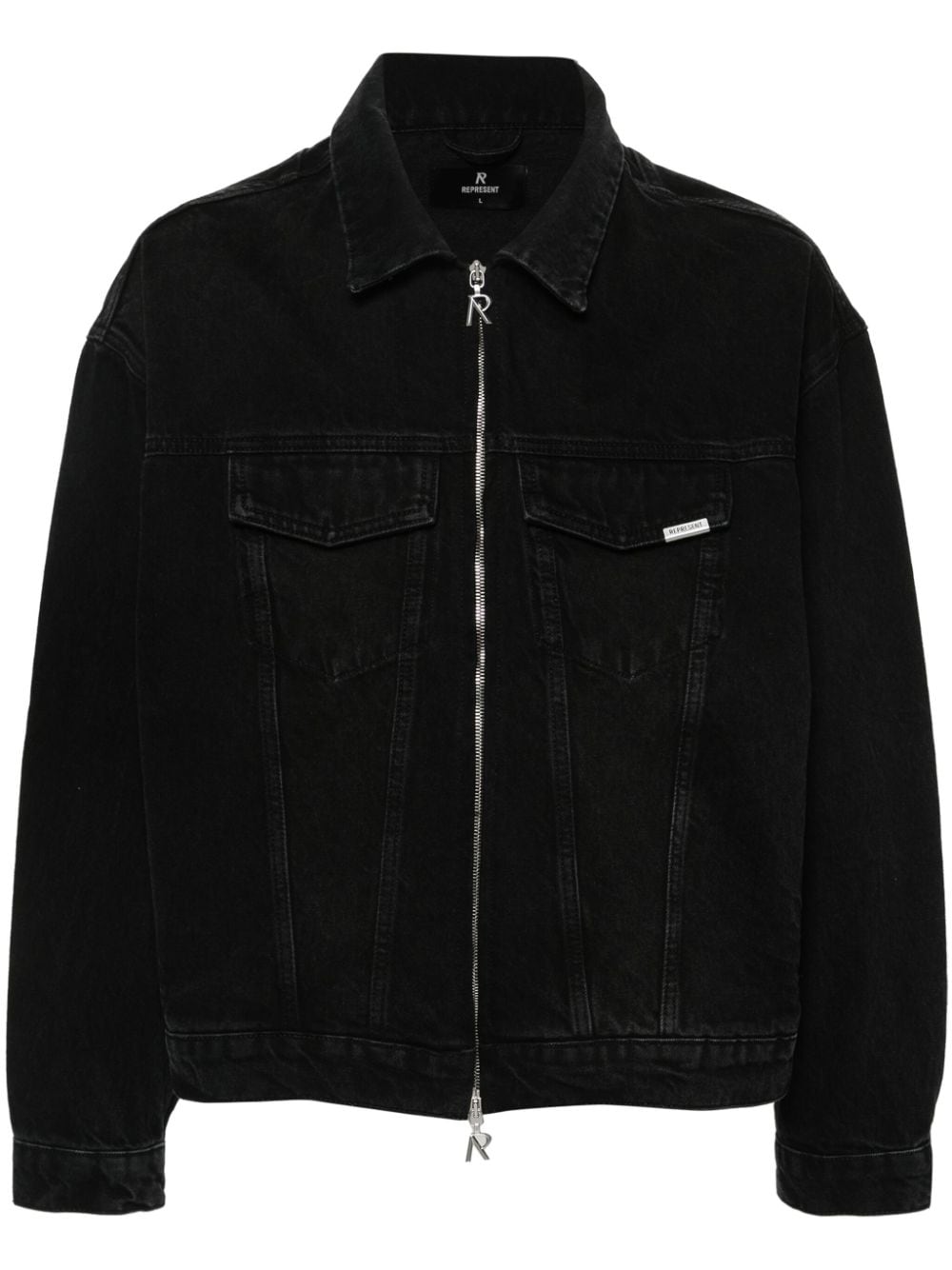 Represent R4 denim jacket - Black von Represent