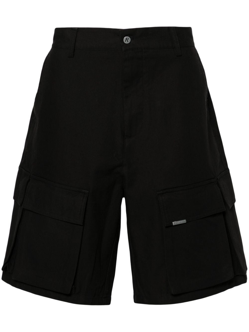 Represent logo-plaque cargo shorts - Black von Represent