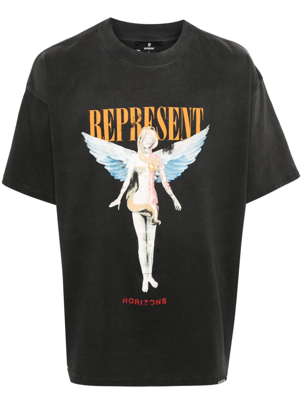 Represent logo-print cotton T-shirt - Black von Represent