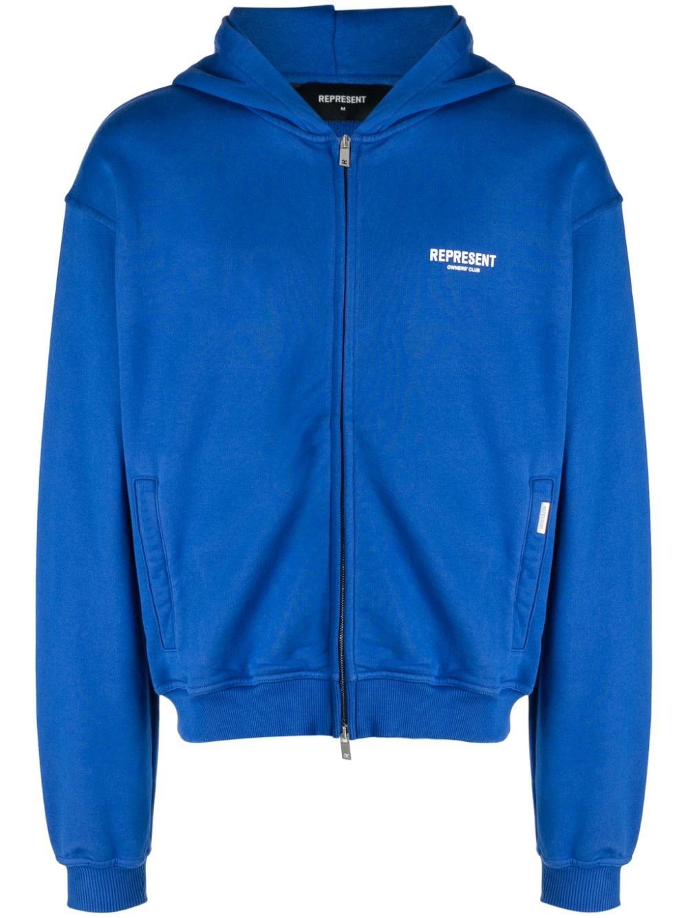 Represent logo-print zip-up sweatshirt - Blue von Represent