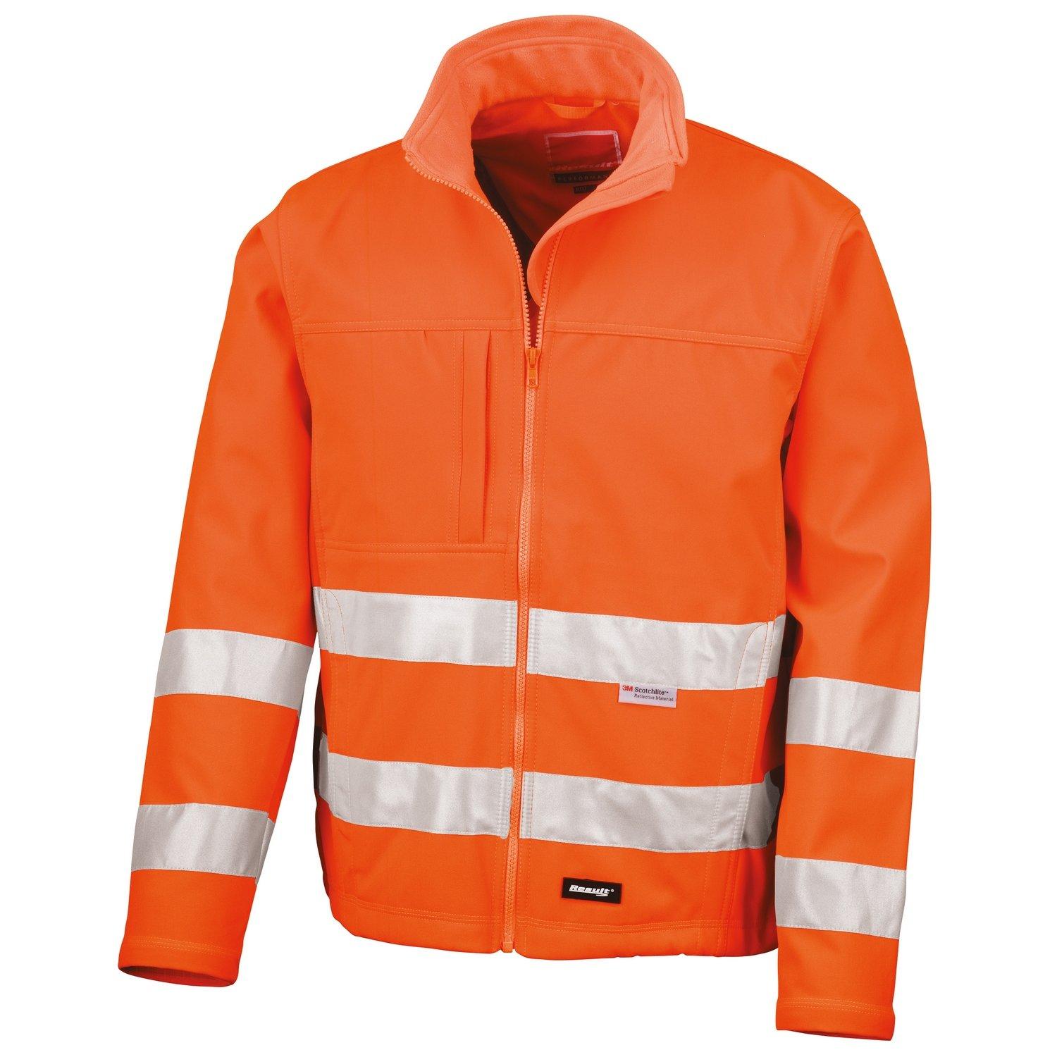 Core Hi Vis Winter Softshell Jacke, Wasser Und Wind Abweisend (2 Stückpackung) Herren Orange L von Result