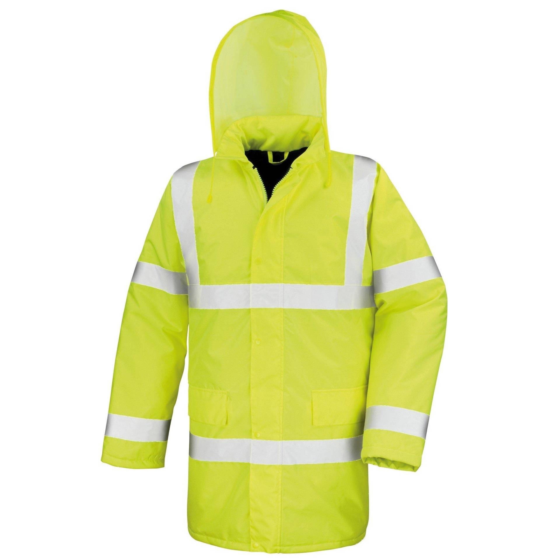 Core High Viz Mantel Motorway, Wasser Und Wind Abweisend (2 Stückpackung) Damen Gelb Bunt XXL von Result