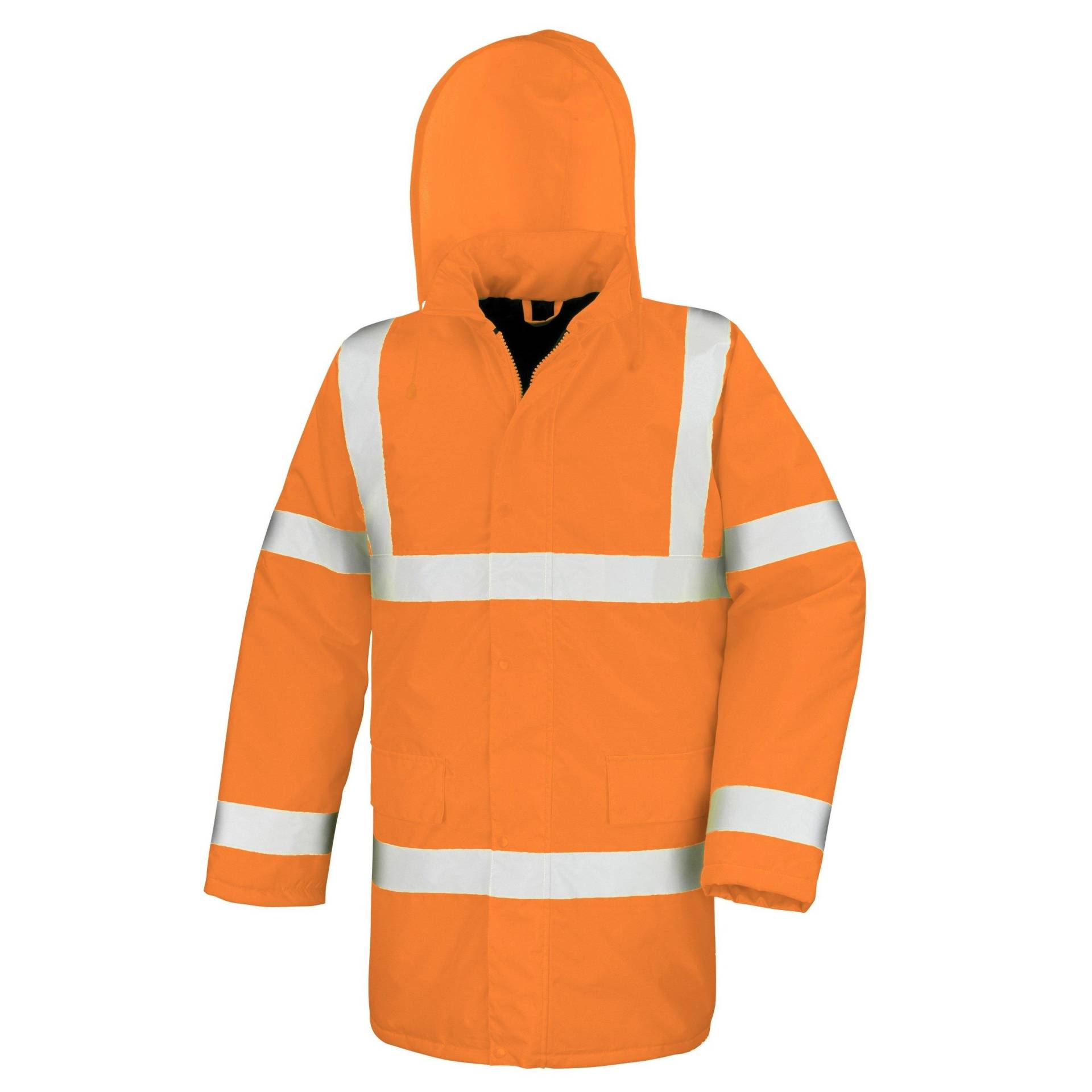 Core High Viz Mantel Motorway, Wasser Und Wind Abweisend (2 Stückpackung) Damen Orange L von Result