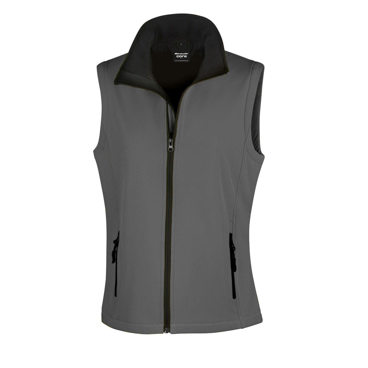 Core Softshellweste, Bedruckbar Damen Charcoal Black M von Result