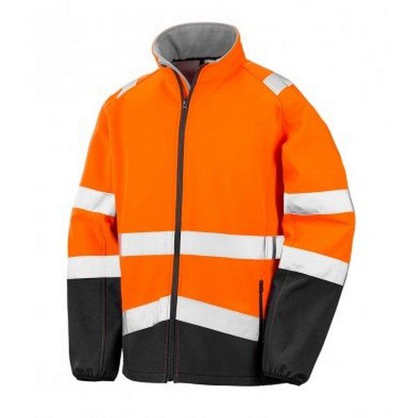 Erwachsene Safeguard Bedruckbare Safety Soft Shell Jacke Damen Orange L von Result