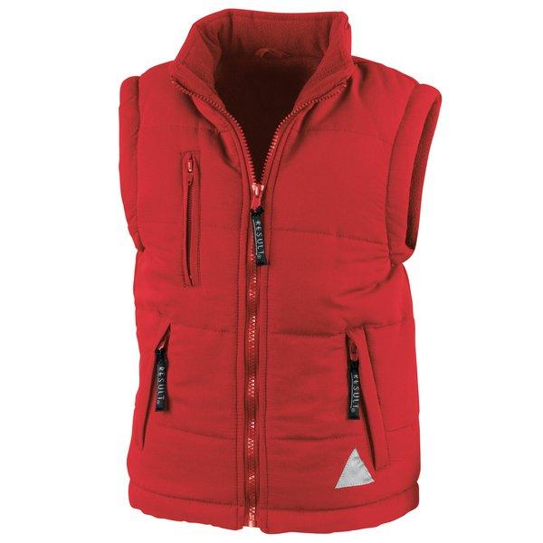 Gilet Ultra Padded Mädchen Rot Bunt S von Result