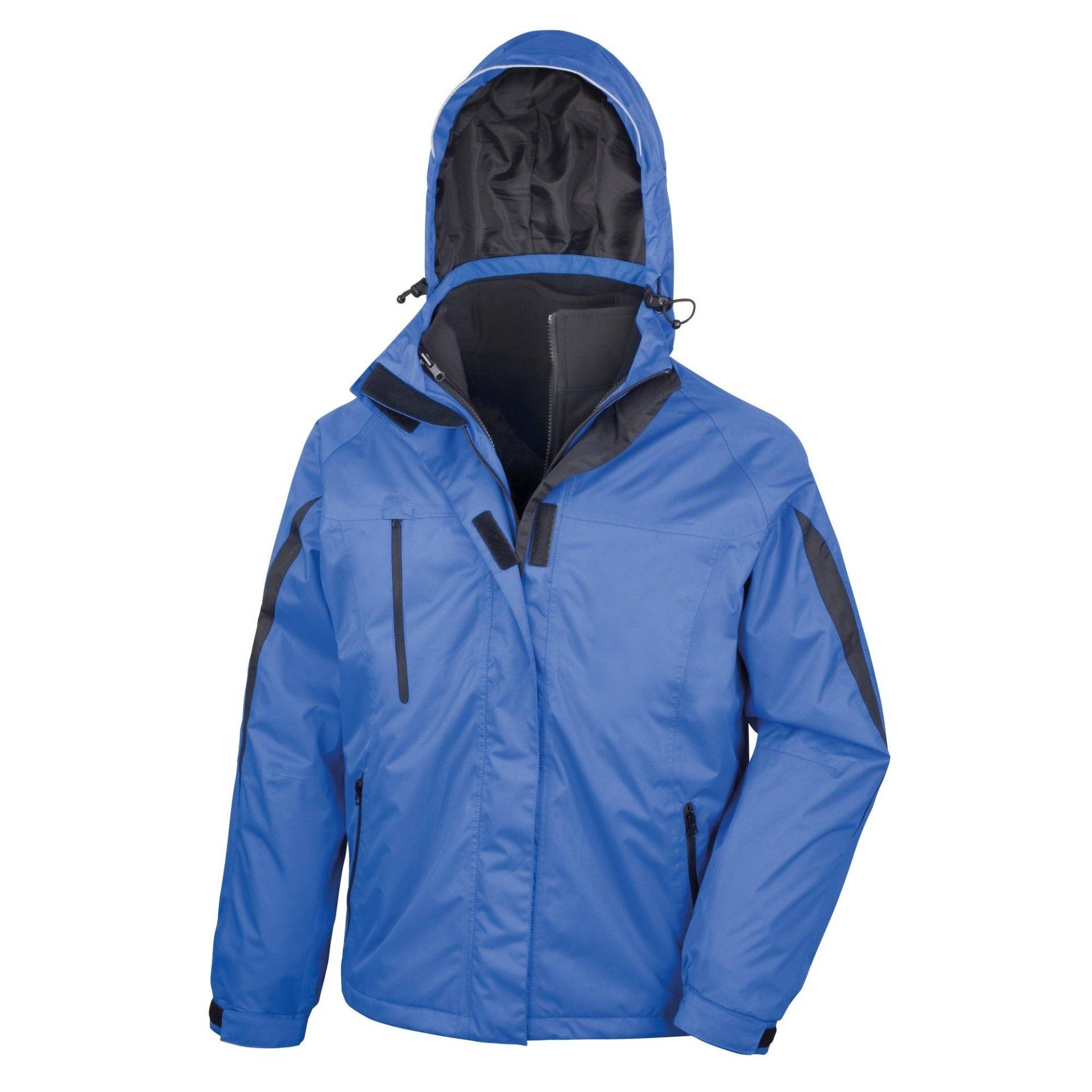 Journey 3in1 Softshell Jacke Mit Kapuze, Wasserfest Herren Königsblau XL von Result